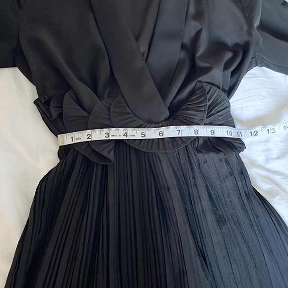 Prettylittlething Black LBD Ruffle Frill Detail Pleated Skater Mini Dress 4 - Picture 15 of 16